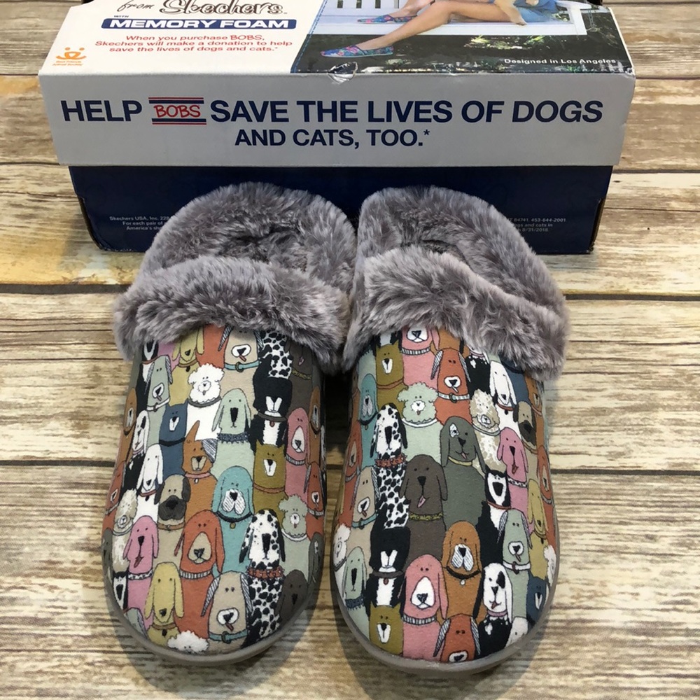NIB Bob’s from Skechers Cuddle Mutt Slippers Sz 6